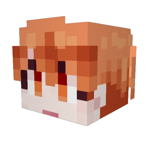 Fire__man Minecraft avatar head, 3D render