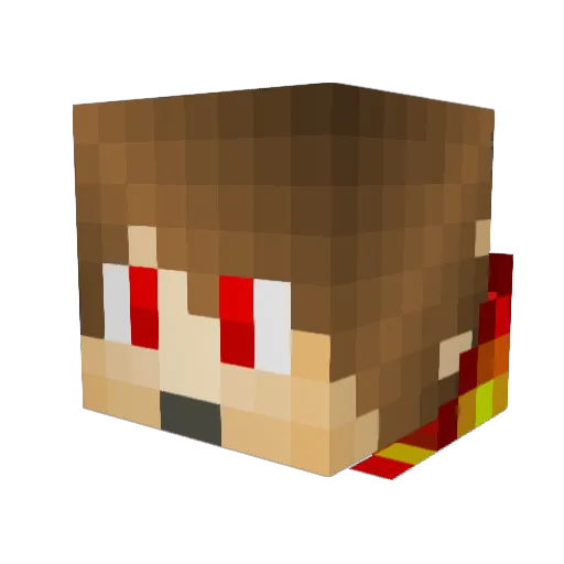 Fire_ball101 Minecraft avatar head, 3D render