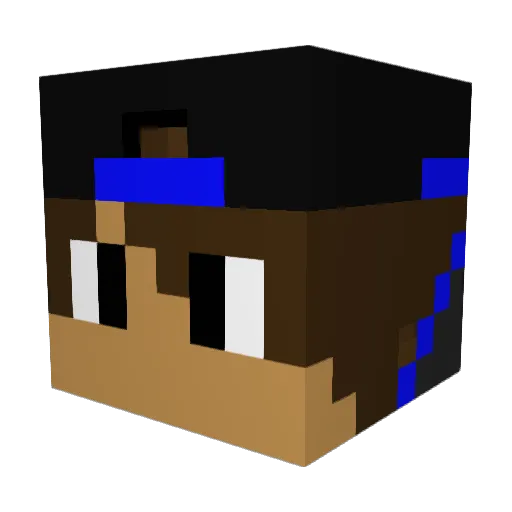 Fire_booster Minecraft avatar head, 3D render