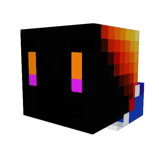 Fire_caerulea Minecraft avatar head, 3D render
