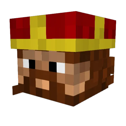 Fire_destructor Minecraft avatar head, 3D render
