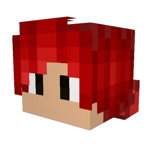 Fire_fishfish Minecraft avatar head, 3D render