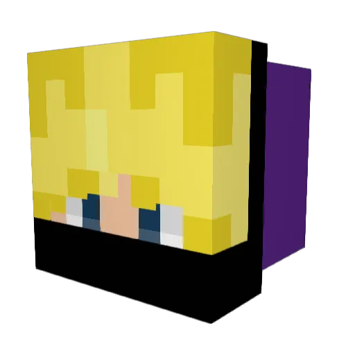Fire_guy_YT Minecraft avatar head, 3D render