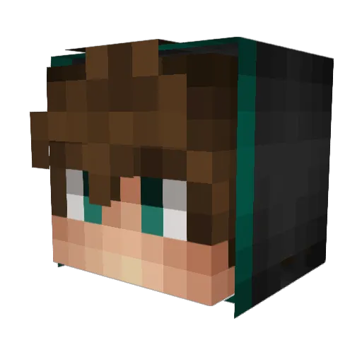 Fire_iItzRecTeZ Minecraft avatar head, 3D render