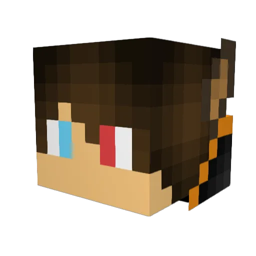 Fire_wolf54 Minecraft avatar head, 3D render