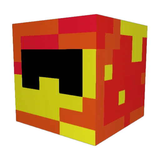 Fireball26YT Minecraft avatar head, 3D render