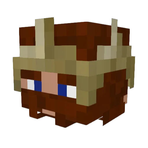 Firebaren Minecraft avatar head, 3D render