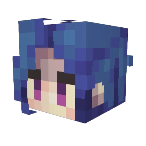 Firebifter Minecraft avatar head, 3D render
