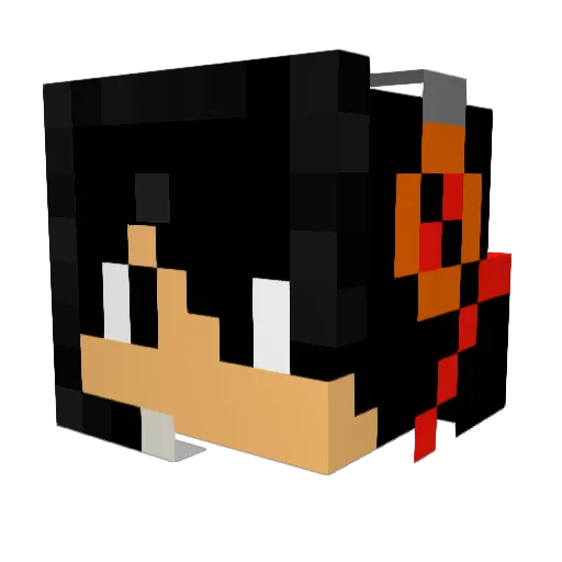 Fireboi362 Minecraft avatar head, 3D render