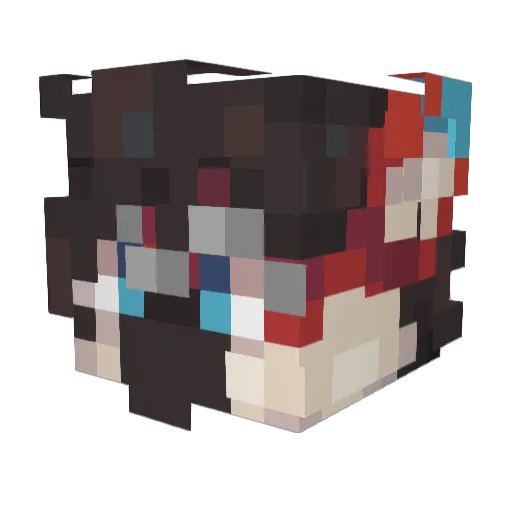 FireboltJohn Minecraft avatar head, 3D render