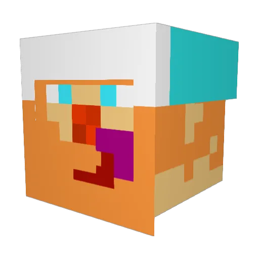 FireboltP Minecraft avatar head, 3D render