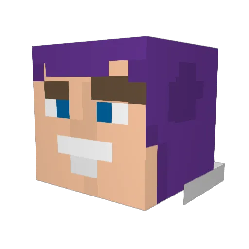 Firebom25 Minecraft avatar head, 3D render