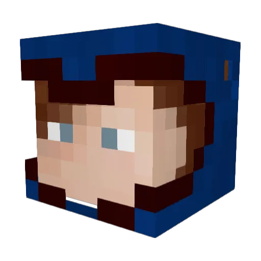 FireborneFox Minecraft avatar head, 3D render