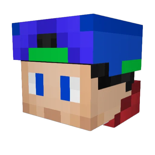 Fireboy09 Minecraft avatar head, 3D render