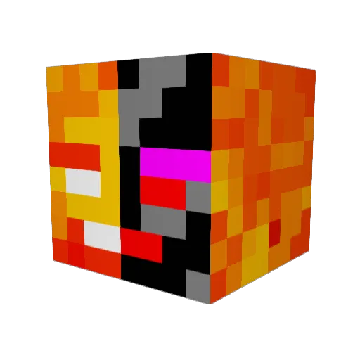 Fireboy4325 Minecraft avatar head, 3D render