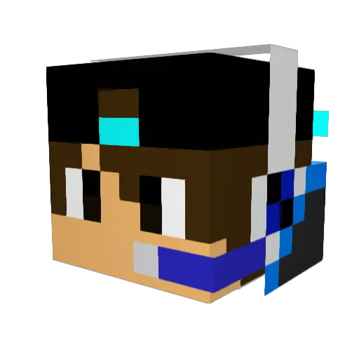 Fireboy767 Minecraft avatar head, 3D render