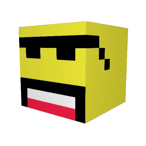 Firebrand2 Minecraft avatar head, 3D render