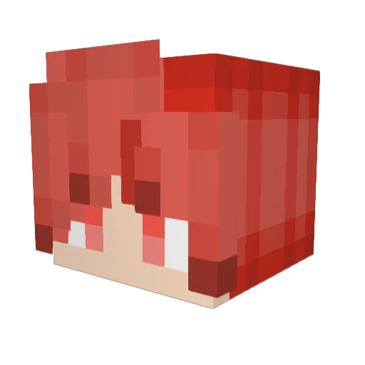 Firebro64 Minecraft avatar head, 3D render