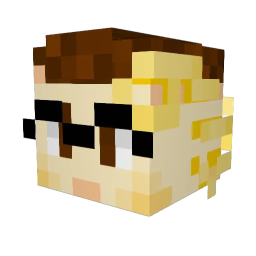 Firecannon28 Minecraft avatar head, 3D render