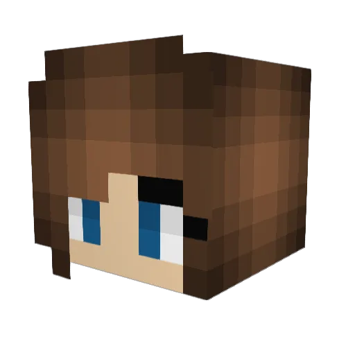 Firecat44 Minecraft avatar head, 3D render
