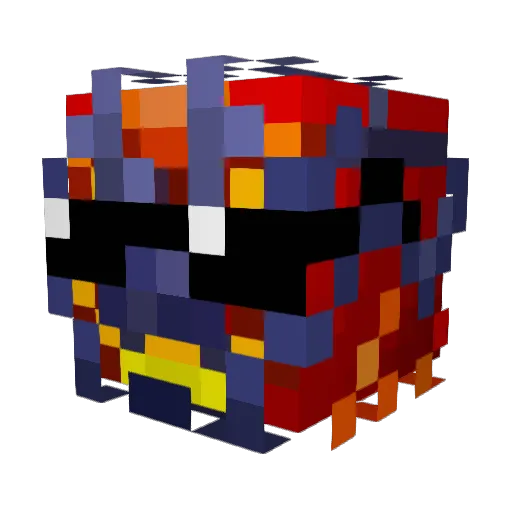 FirecatTV Minecraft avatar head, 3D render