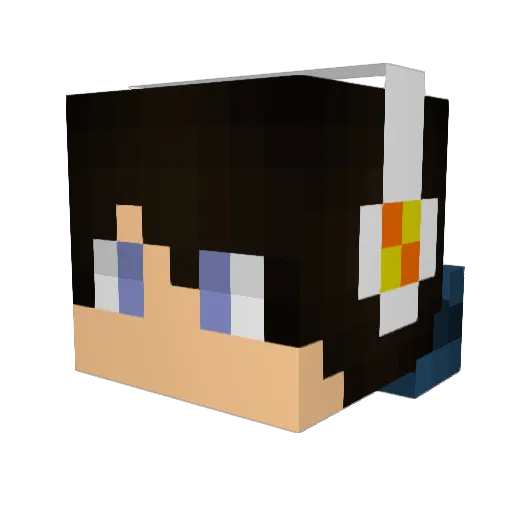 Firecharger2 Minecraft avatar head, 3D render
