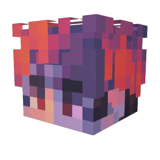 FirecooI Minecraft avatar head, 3D render
