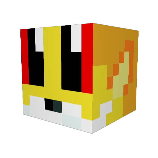 Firecows Minecraft avatar head, 3D render