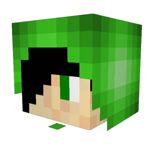FirecrackGabe7 Minecraft avatar head, 3D render