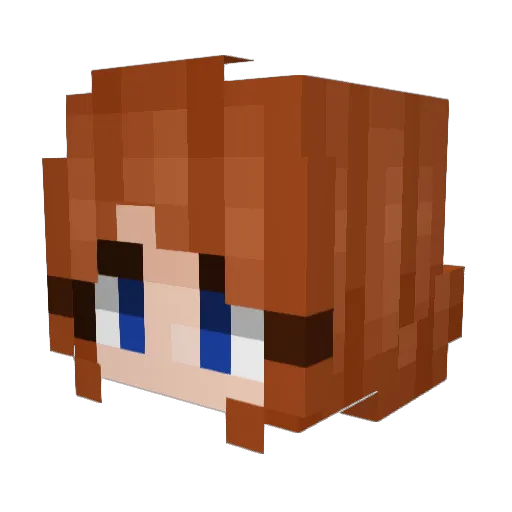 Firecracker1412 Minecraft avatar head, 3D render