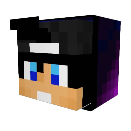 Firecrafter43 Minecraft avatar head, 3D render