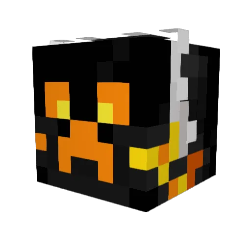 Firecreeper_ Minecraft avatar head, 3D render