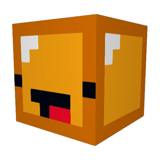 FiredOranges Minecraft avatar head, 3D render