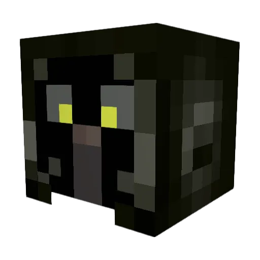Fired_raven Minecraft avatar head, 3D render