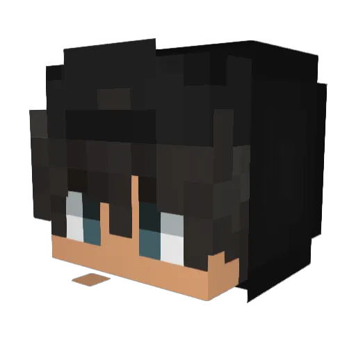 FireeWRLD Minecraft avatar head, 3D render