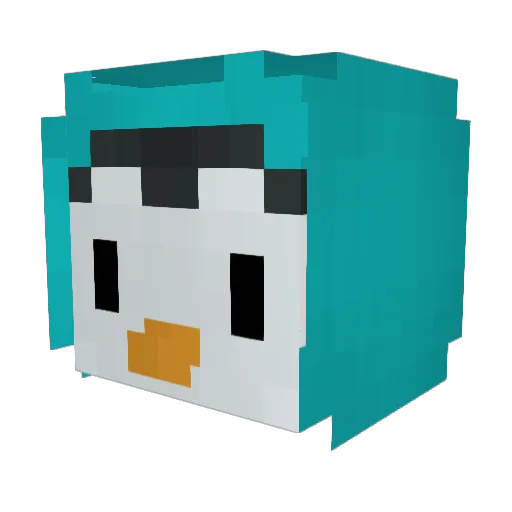 Fireexz Minecraft avatar head, 3D render