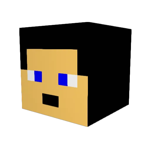 Firefan544 Minecraft avatar head, 3D render