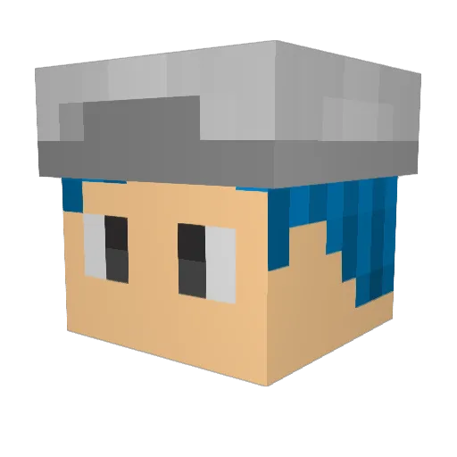 FireflamesMc Minecraft avatar head, 3D render