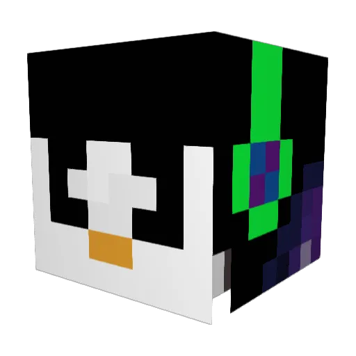 Firefly019 Minecraft avatar head, 3D render