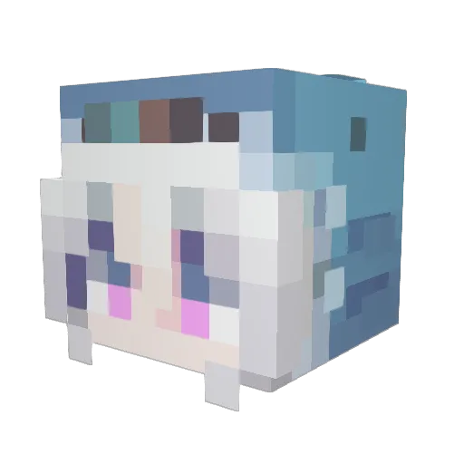 FireflyCold Minecraft avatar head, 3D render