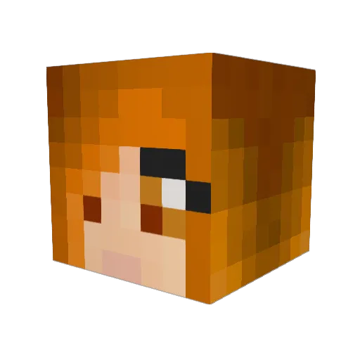 FireflyXO Minecraft avatar head, 3D render