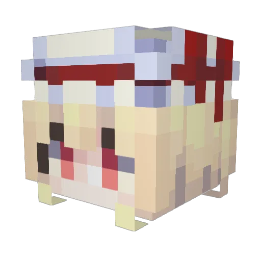 Firefly_TW Minecraft avatar head, 3D render