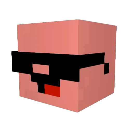 Fireflyedd Minecraft avatar head, 3D render