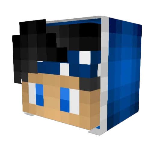 Firefox0916 Minecraft avatar head, 3D render