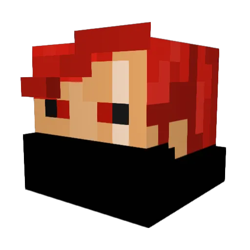Firefox7862 Minecraft avatar head, 3D render