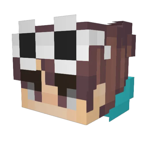 Firefox8228 Minecraft avatar head, 3D render