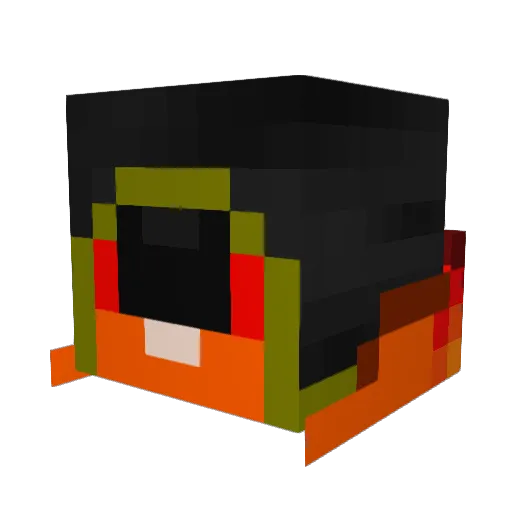 FirefoxAbyss Minecraft avatar head, 3D render