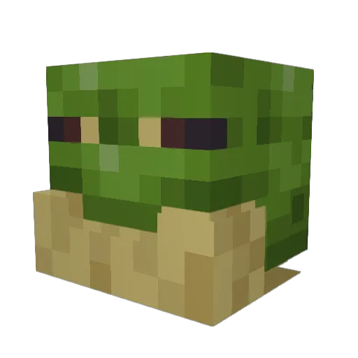 Firefoxer Minecraft avatar head, 3D render