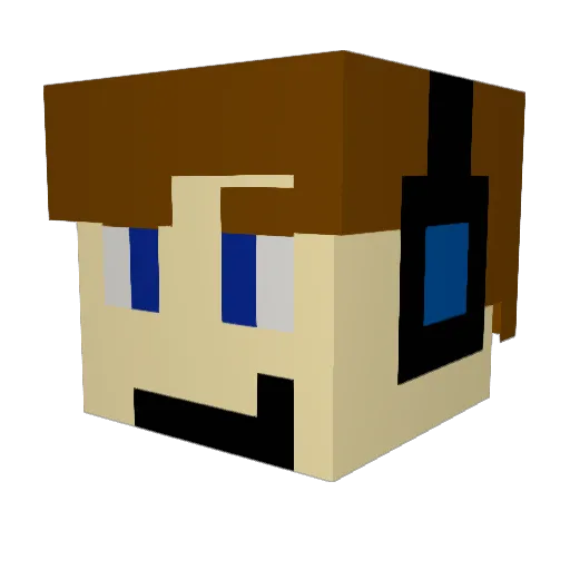 Firegecko426 Minecraft avatar head, 3D render