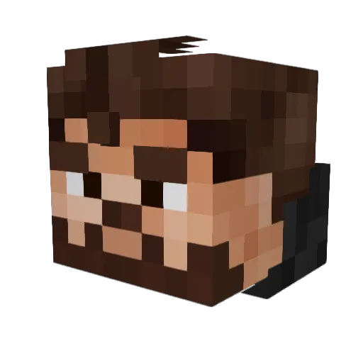 Firehawk2077 Minecraft avatar head, 3D render